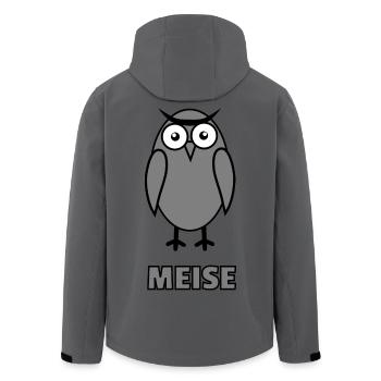 Meise - Recycelte Männer Softshell-Jacke von Stanley/Stella - Anthrazit - Hinten - AI Model Male 185 light (185cm)