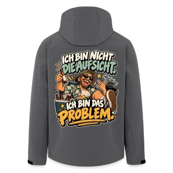 Ich bin Das Problem Aufsicht Meme - Recycelte Männer Softshell-Jacke von Stanley/Stella - Anthrazit - Hinten - AI Model Male 185 light (185cm)
