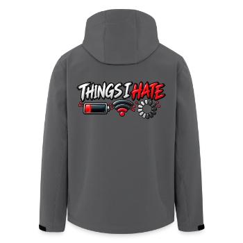 Things I Hate – Funny Tech Meme - Recycelte Männer Softshell-Jacke von Stanley/Stella - Anthrazit - Hinten - AI Model Male 185 light (185cm)
