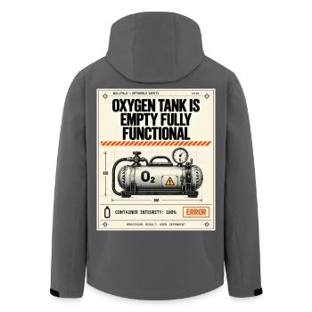 Leere Sauerstoffflasche - Recycelte Männer Softshell-Jacke von Stanley/Stella - Anthrazit - Hinten - AI Model Male 185 light (185cm)