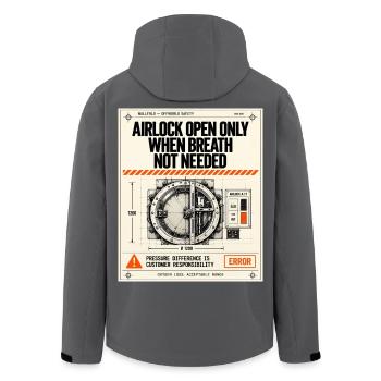 Luftschleuse ohne Sauerstoff - Recycelte Männer Softshell-Jacke von Stanley/Stella - Anthrazit - Hinten - AI Model Male 185 light (185cm)