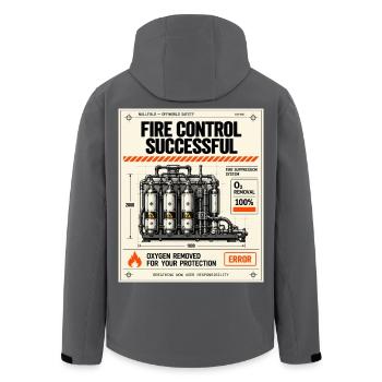 Erfolgreiche Feuerbekämpfung - Recycelte Männer Softshell-Jacke von Stanley/Stella - Anthrazit - Hinten - AI Model Male 185 light (185cm)