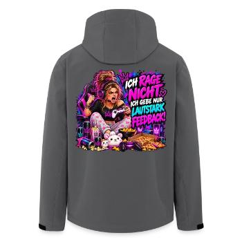 Ich rage nicht – Gaming Girl Meme - Recycelte Männer Softshell-Jacke von Stanley/Stella - Anthrazit - Hinten - AI Model Male 185 light (185cm)