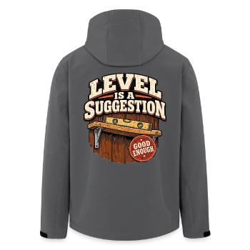 Level ist ein Vorschlag - Recycelte Männer Softshell-Jacke von Stanley/Stella - Anthrazit - Hinten - AI Model Male 185 light (185cm)