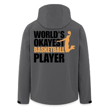 Lustiges Basketballspieler-Geschenk für Basketballspieler - Recycelte Männer Softshell-Jacke von Stanley/Stella - Anthrazit - Hinten - AI Model Male 185 light (185cm)