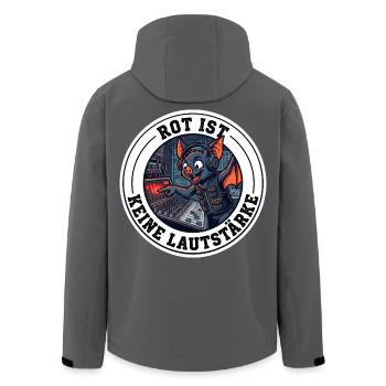 Tontechniker Rot ist keine Lautstärke Mischpult - Recycelte Männer Softshell-Jacke von Stanley/Stella - Anthrazit - Hinten - AI Model Male 185 light (185cm)