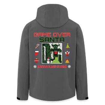 Game Over Santa Pixel Monster Claus - Recycelte Männer Softshell-Jacke von Stanley/Stella - Anthrazit - Hinten - AI Model Male 185 light (185cm)