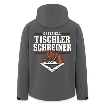 Offiziell Tischler Schreiner – Abschluss 2027 - Recycelte Männer Softshell-Jacke von Stanley/Stella - Anthrazit - Hinten - AI Model Male 185 light (185cm)