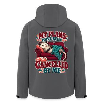  My Plans Have Been Cancelled By Me Faultier Auf - Recycelte Männer Softshell-Jacke von Stanley/Stella - Anthrazit - Hinten - AI Model Male 185 light (185cm)