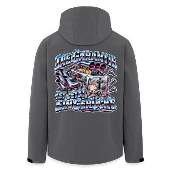 Die Garantie ist ein Gerücht - Recycelte Männer Softshell-Jacke von Stanley/Stella - Anthrazit - Hinten - AI Model Male 185 light (185cm)