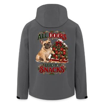  All Doors Lead To Snacks Französische Bulldogge - Recycelte Männer Softshell-Jacke von Stanley/Stella - Anthrazit - Hinten - AI Model Male 185 light (185cm)