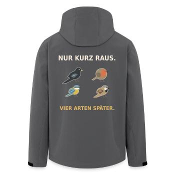 Vier Arten später - Recycelte Männer Softshell-Jacke von Stanley/Stella - Anthrazit - Hinten - AI Model Male 185 light (185cm)