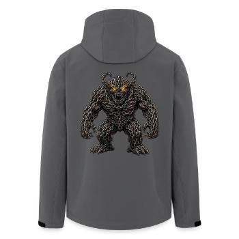 Epischer Rostketten-Monsterdämon - Recycelte Männer Softshell-Jacke von Stanley/Stella - Anthrazit - Hinten - AI Model Male 185 light (185cm)