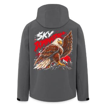 Sky Dominator Adler - Recycelte Männer Softshell-Jacke von Stanley/Stella - Anthrazit - Hinten - AI Model Male 185 light (185cm)