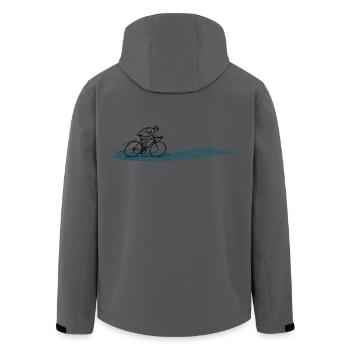 Rennrad Illustration – Modernes Radsport Motiv - Recycelte Männer Softshell-Jacke von Stanley/Stella - Anthrazit - Hinten - AI Model Male 185 light (185cm)