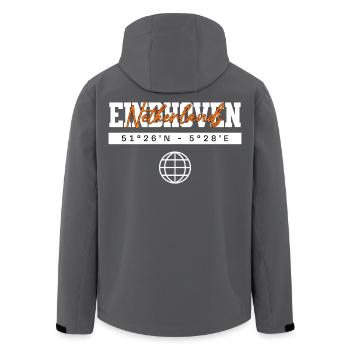 Eindhoven Niederlande Koordinaten Reise Souvenir - Recycelte Männer Softshell-Jacke von Stanley/Stella - Anthrazit - Hinten - AI Model Male 185 light (185cm)