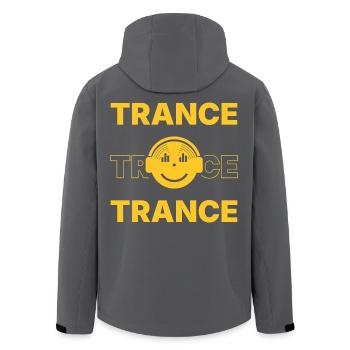Trance Trance Trance - Happy Vinyl DJ - Recycelte Männer Softshell-Jacke von Stanley/Stella - Anthrazit - Hinten - AI Model Male 185 light (185cm)
