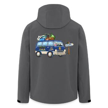Kroatien Camper Wohnmobil - Recycelte Männer Softshell-Jacke von Stanley/Stella - Anthrazit - Hinten - AI Model Male 185 light (185cm)