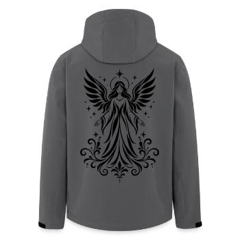 Weihnachtsengel mit Flügeln - Schutzengel - Recycelte Männer Softshell-Jacke von Stanley/Stella - Anthrazit - Hinten - AI Model Male 185 light (185cm)