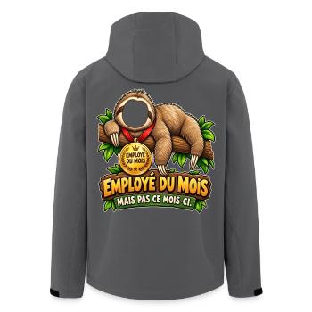 Mitarbeiter des Monats, aber nicht in diesem Monat – Faul - Recycelte Männer Softshell-Jacke von Stanley/Stella - Anthrazit - Hinten - AI Model Male 185 light (185cm)