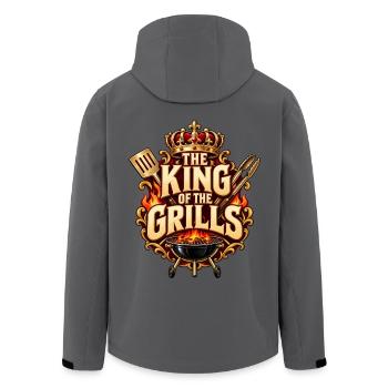 The King of the Grills – König am Grill - Recycelte Männer Softshell-Jacke von Stanley/Stella - Anthrazit - Hinten - AI Model Male 185 light (185cm)
