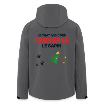 Die Katze hat wieder den Baum umgestoßen – Weihnachtshumor - Recycelte Männer Softshell-Jacke von Stanley/Stella - Anthrazit - Hinten - AI Model Male 185 light (185cm)