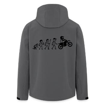  Motorrad Pit-bike supermoto Dirtbike Pitbike - Recycelte Männer Softshell-Jacke von Stanley/Stella - Anthrazit - Hinten - AI Model Male 185 light (185cm)