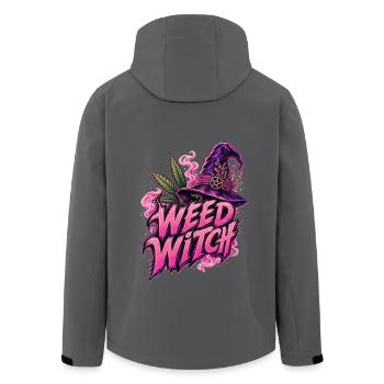 Weed Witch – Pink Edition - Recycelte Männer Softshell-Jacke von Stanley/Stella - Anthrazit - Hinten - AI Model Male 185 light (185cm)