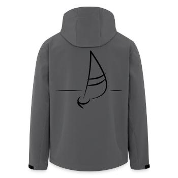 Boot Segler Segelboot  - Recycelte Männer Softshell-Jacke von Stanley/Stella - Anthrazit - Hinten - AI Model Male 185 light (185cm)