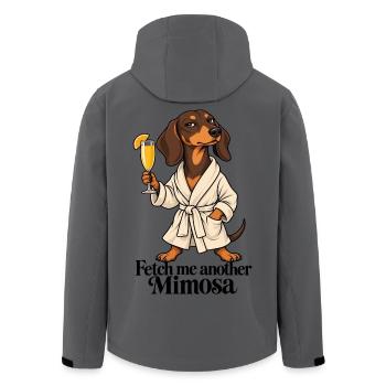 Dachshund Spa Day - Recycelte Männer Softshell-Jacke von Stanley/Stella - Anthrazit - Hinten - AI Model Male 185 light (185cm)