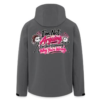 Ich streite nicht – Ich habe einfach recht! - Recycelte Männer Softshell-Jacke von Stanley/Stella - Anthrazit - Hinten - AI Model Male 185 light (185cm)