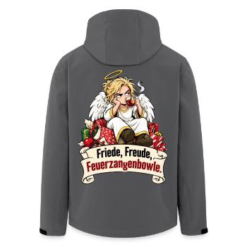 Engel, Weihnachten Feuerzangenbowle - Recycelte Männer Softshell-Jacke von Stanley/Stella - Anthrazit - Hinten - AI Model Male 185 light (185cm)