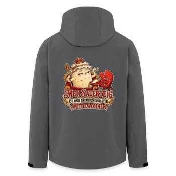 Sauerteig als Mitbewohner - Recycelte Männer Softshell-Jacke von Stanley/Stella - Anthrazit - Hinten - AI Model Male 185 light (185cm)