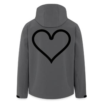 Herz Umriss - schlicht - Recycelte Männer Softshell-Jacke von Stanley/Stella - Anthrazit - Hinten - AI Model Male 185 light (185cm)