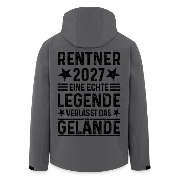 Rentner 2027 Eine Legende verlässt das Gelände - Recycelte Männer Softshell-Jacke von Stanley/Stella - Anthrazit - Hinten - AI Model Male 185 light (185cm)