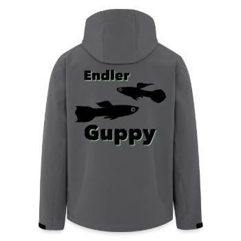 Endler guppy (Poecilia wingei) - Recycelte Männer Softshell-Jacke von Stanley/Stella - Anthrazit - Hinten - AI Model Male 185 light (185cm)