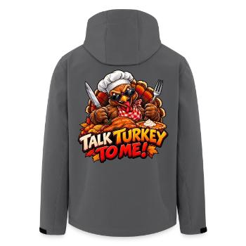 Wütender Truthahn – Der König des Thanksgiving - Recycelte Männer Softshell-Jacke von Stanley/Stella - Anthrazit - Hinten - AI Model Male 185 light (185cm)