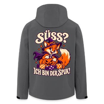 Süß ich bin der Spuk Fuchs - Recycelte Männer Softshell-Jacke von Stanley/Stella - Anthrazit - Hinten - AI Model Male 185 light (185cm)