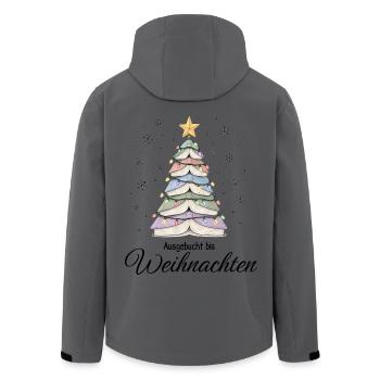 Bücher Weihnachtsbaum Ausgebucht bis Weihnachten - Recycelte Männer Softshell-Jacke von Stanley/Stella - Anthrazit - Hinten - AI Model Male 185 light (185cm)