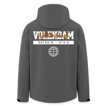 Volendam Niederlande Koordinaten Reise Souvenir - Recycelte Männer Softshell-Jacke von Stanley/Stella - Anthrazit - Hinten - AI Model Male 185 light (185cm)