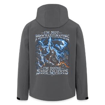 Nicht aufschiebende Nebenquests Knight - Recycelte Männer Softshell-Jacke von Stanley/Stella - Anthrazit - Hinten - AI Model Male 185 light (185cm)