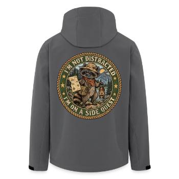 Nicht abgelenkter Waschbär-Quest - Recycelte Männer Softshell-Jacke von Stanley/Stella - Anthrazit - Hinten - AI Model Male 185 light (185cm)