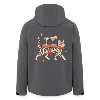 Cocktail Cat - Recycelte Männer Softshell-Jacke von Stanley/Stella - Anthrazit - Hinten - AI Model Male 185 light (185cm)