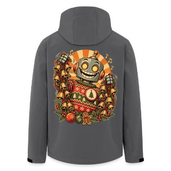 Christmas Roboter-Onkel mit vielen Glocken - Recycelte Männer Softshell-Jacke von Stanley/Stella - Anthrazit - Hinten - AI Model Male 185 light (185cm)