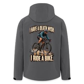 ODDROO – I Ride a Bike - Recycelte Männer Softshell-Jacke von Stanley/Stella - Anthrazit - Hinten - AI Model Male 185 light (185cm)