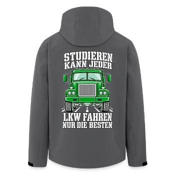 LKW fahren nur die Besten – Frontansicht Grün - Recycelte Männer Softshell-Jacke von Stanley/Stella - Anthrazit - Hinten - AI Model Male 185 light (185cm)