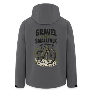 Gravel statt Smalltalk - Recycelte Männer Softshell-Jacke von Stanley/Stella - Anthrazit - Hinten - AI Model Male 185 light (185cm)