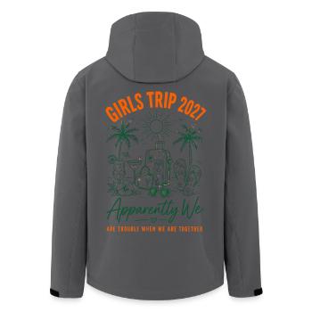 Girls Trip 2027 We Are Trouble - Recycelte Männer Softshell-Jacke von Stanley/Stella - Anthrazit - Hinten - AI Model Male 185 light (185cm)