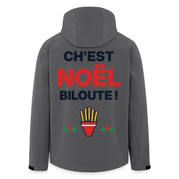 Ch'est Noël biloute – Humor ch'ti Nord - Recycelte Männer Softshell-Jacke von Stanley/Stella - Anthrazit - Hinten - AI Model Male 185 light (185cm)