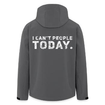 I Can't People Today Ich kann Leute heute nicht - Recycelte Männer Softshell-Jacke von Stanley/Stella - Anthrazit - Hinten - AI Model Male 185 light (185cm)